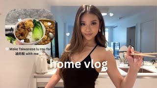 home vlog 🤍 making Taiwanese lu rou fan 滷肉飯, unboxing pr, enjoying spring weather