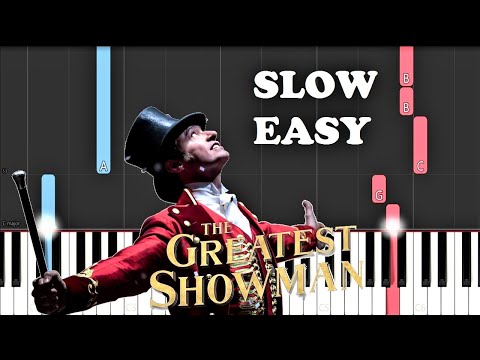 The Greatest Showman - A Million Dreams (SLOW EASY PIANO TUTORIAL) The Greatest Showman - A Million Dreams (SLOW EASY PIANO TUTORIAL)