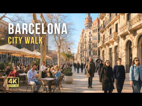 Barcelona, Spain ☀️ Sunny City Walk | Lively Streets & Celebrations | 4K Walking Tour