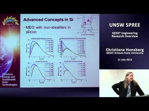 UNSW SPREE 201307-11 Christiana Honsberg - QESST Engineering Research Center Overview