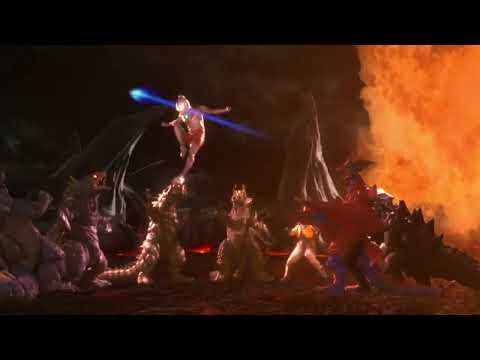 Ultraman, Ultraseven, Ultraman Mebius, Gomora And Litra Vs Belial's Monster Army