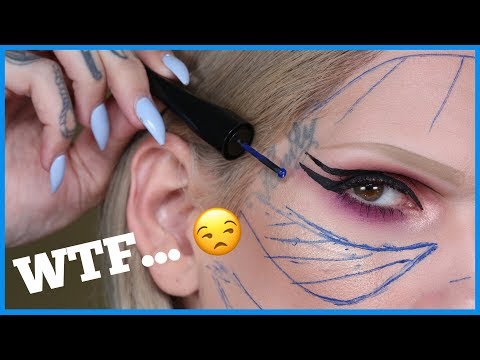 滾輪眼線......嘗試怪異的妝容｜Jeffree Star (ROLLER WHEEL EYELINER… TRYING WEIRD MAKEUP | Jeffree Star)