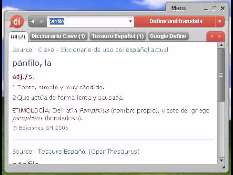 Definición de pánfilo