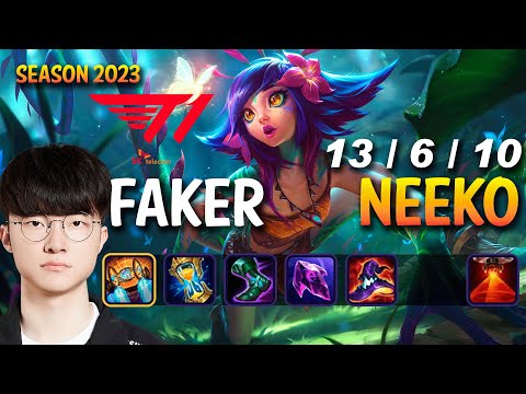 T1 Faker NEEKO vs ELISE Jungle - Patch 13.15 KR Ranked