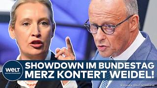 BUNDESTAG: Merz counters Weidel! Chancellor confronts AfD! Heated debate after Saxony-Anhalt elec...