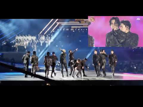 Idols reaction Seventeen(_World + Don Quixote) in GDA 2023 - ALL FALLED WITH WONWOO'S KILLING PART🗡️