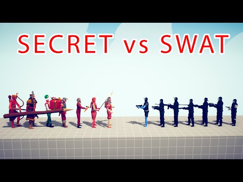SECRETS Team vs SWAT Team - Totally Accurate Battle Simulator TABS