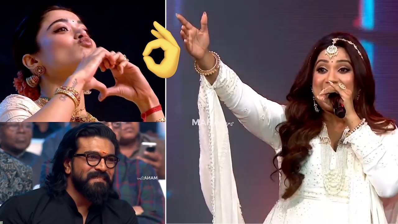 Shreya Ghoshal Mindblowing Live  Performance, Celebs Reaction @ Telangana Gaddar Film Awards