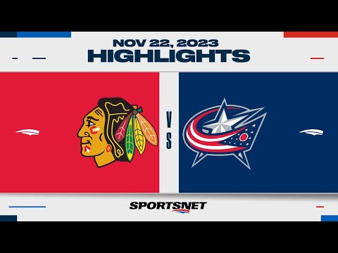 Destaques da NHL | Blackhawks vs. Blue Jackets - 22 de novembro de 2023