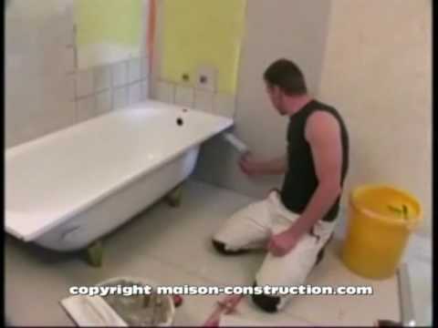 comment poser tablier baignoire d'angle