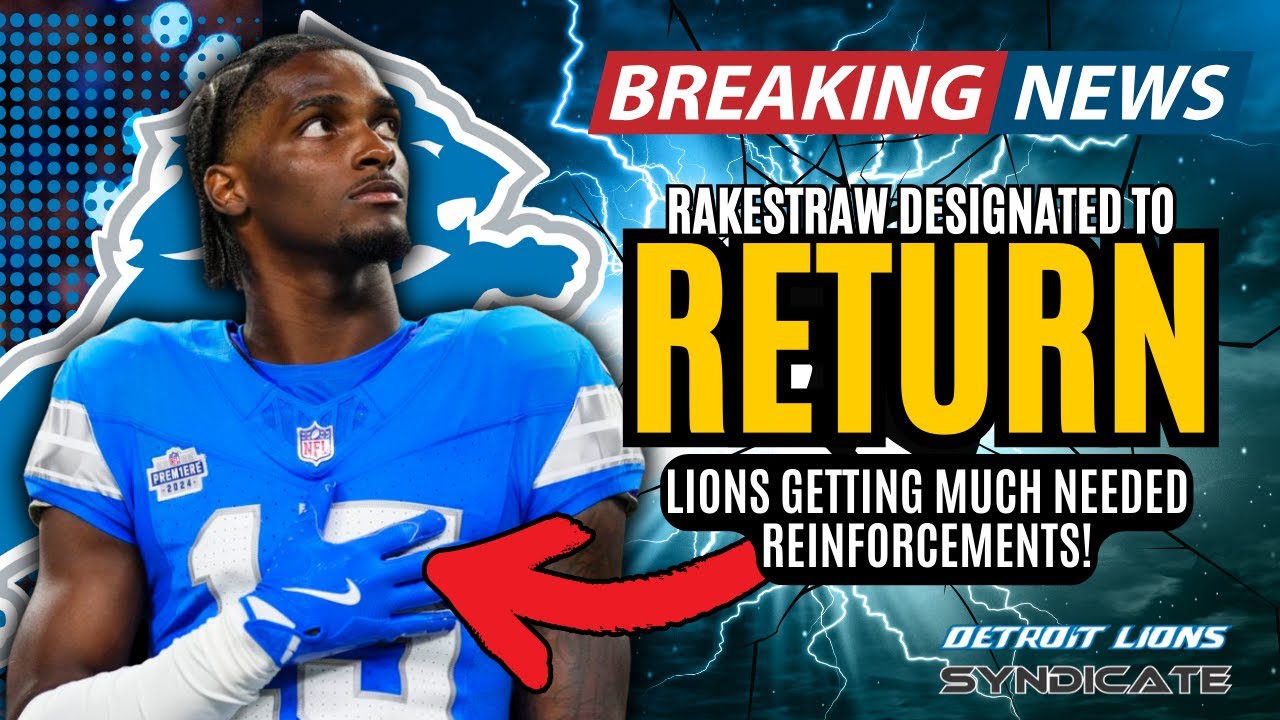 BREAKING NEWS: Detroit Lions Open 21 DAY WINDOW For Ennis Rakestraw Jr!