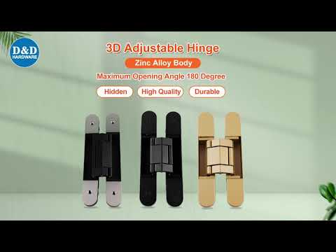 Manufacturer Building Hardware Accessories 3D Adjustable Spring Heavy Duty Concealed Cross Invisible Hinges 180 Degree Exterior Composite Door Zinc Al