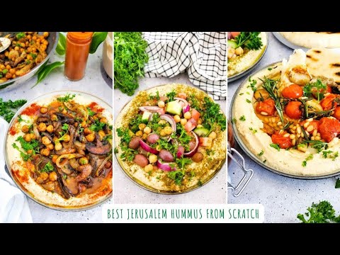 Must Watch! Best Jerusalem Hummus From Scratch- Just like in Israel --3 ways!