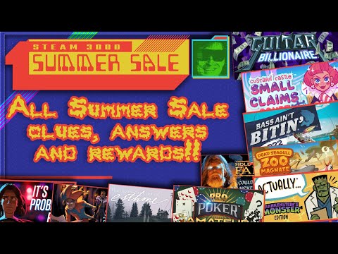 ALL Steam Summer Sale 2022 Clues, Answers & Rewards!!