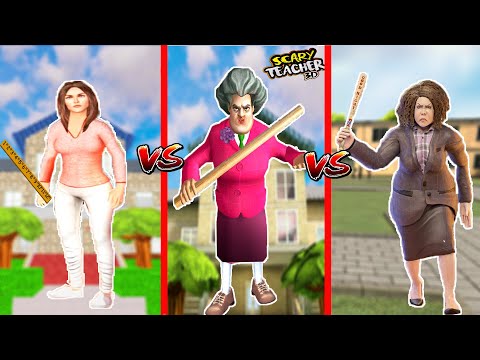 SCARY TEACHER EN ÇİRKİN ve KORKUNÇ KAPIŞMASI 😲  Scary Teacher 3d
