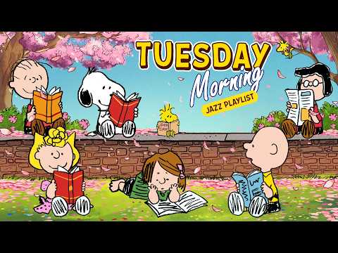 Chill Spring Morning with Snoopy 📚🌸🎼 | Good Morning Jazz Playlist to Relax and Read