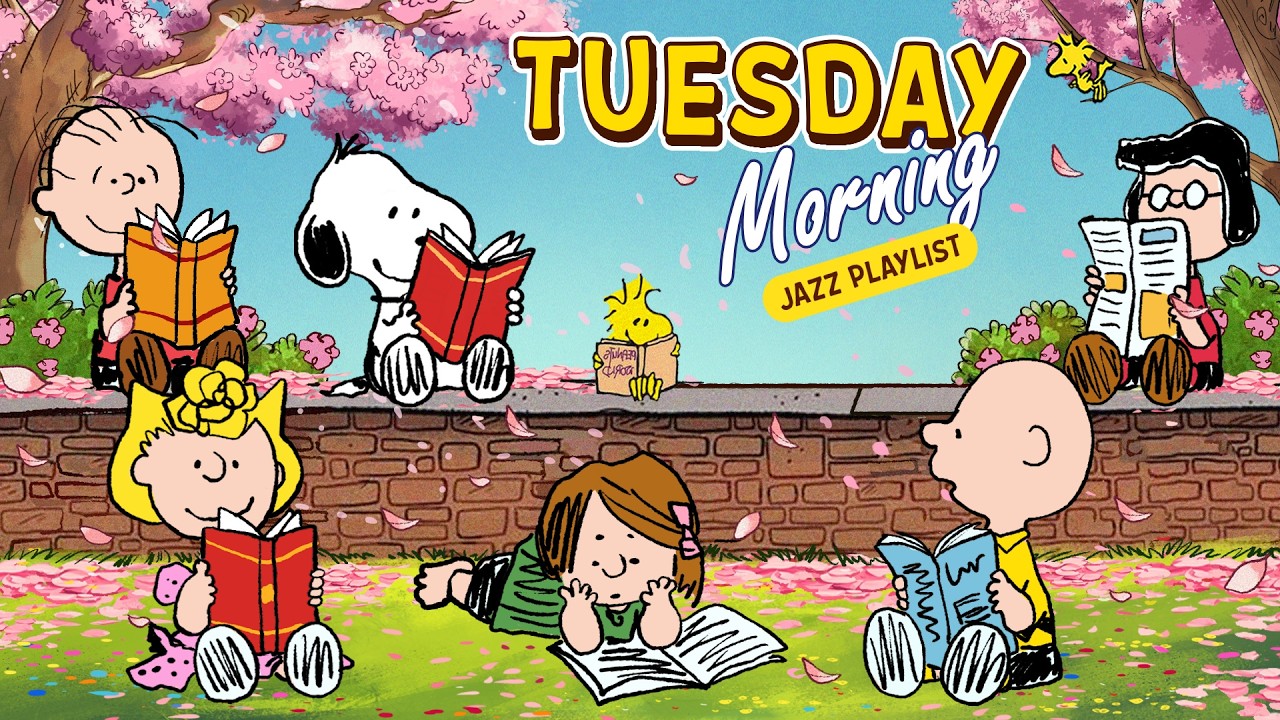 Chill Spring Morning with Snoopy 📚🌸🎼 | Good Morning Jazz Playlist to Relax and Read
