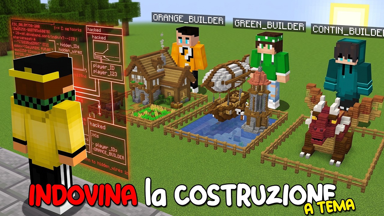 INDOVINA DI CHI È LA COSTRUZIONE A TEMA SU MINECRAFT