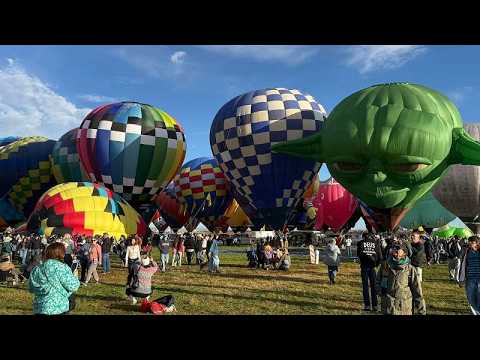 Live: Hot air balloons fill the skies above New Mexico, US