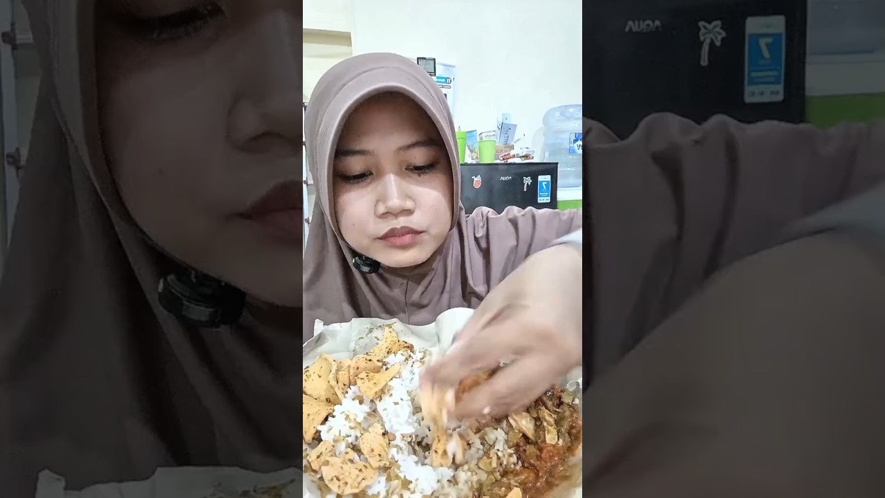 Makan nasi pake basreng 😋 #mukbang #fyp