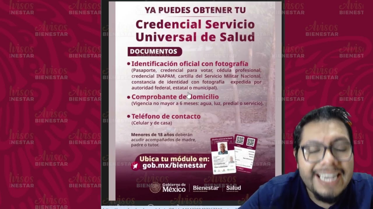 ¡DOCUMENTOS! adultos mayores y pensión de discapacidad para recibir credencial de salud universal