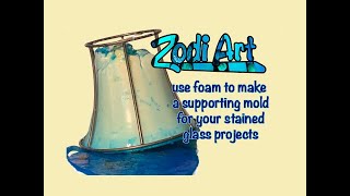 Using foam to make a supporting mold for your stained glass projects