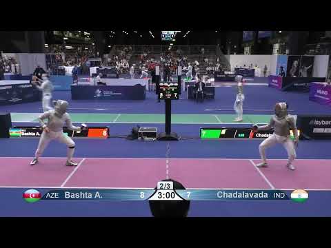 World Championships 2023 SWS - L64 - Anna Bashta AZE v Bhavani Devi Chadalavada IND