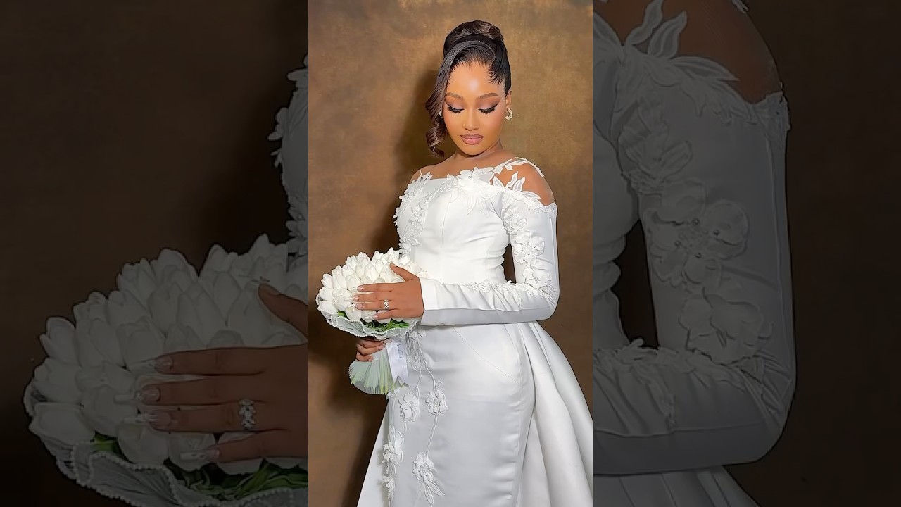 This wedding dress is going viral in 2025 ✨👰🏾 #bride #bridalideas #bridalmakeup #bridaldetails