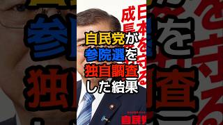 【衝撃】自民党が参院選を独自調査した結果、トンデモない事が明らかになる #石破茂 #自民党 #shorts