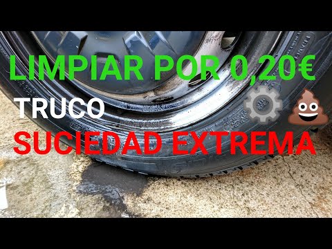 CÓMO LIMPIAR LLANTAS COCHE MOTO CON SUCIEDAD EXTREMA DE 2 AÑOS. RÁPIDO FÁCIL BARATO 0,20€