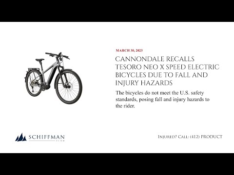 Cannondale Recalls Tesoro Neo X Speed Electric Bicycles Due to Fall and Injury Hazards