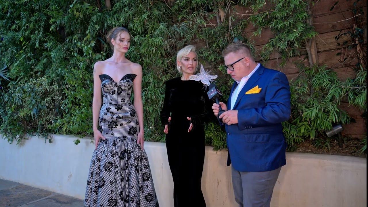 Model Hailey with Designer Anahit Ghazaryan at @bhfw.us