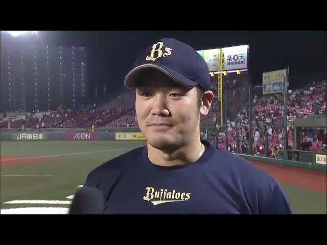 バファローズ・T-岡田選手ヒーローインタビュー 2014/9/29 E-Bs
