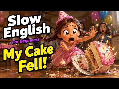 Her Birthday Was Perfect    Until the Cake Hit the Floor 😢  Easy English Listening