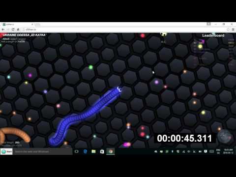 (2:04.094) Slither.io 1st Place speedrun *World Record*
