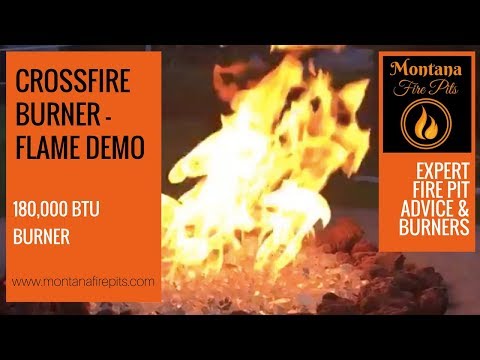 Most popular gas burner size: 180,000 BTU Crossfire - Amazing flame demo!