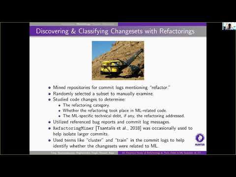 An Empirical Study of Refactorings and Technical Debt in Machine Learning Systems