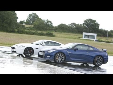 Top Gear  - Nissan GTR vs Jaguar XKRS: Drag race