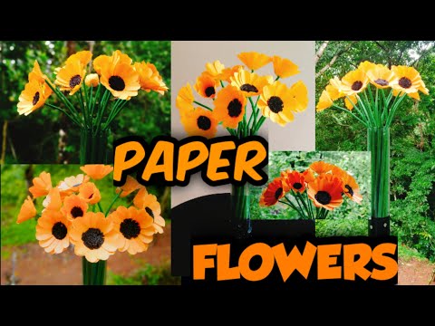 Paper Flowers | Reuse Party  Popper | Beautiful Flowers making with Colour Papers