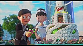 Nobita x Shizuka love  marriage 💑 || Tenu me pyar Kara jo Duniya || WhatsApp status  @AUP-MAX