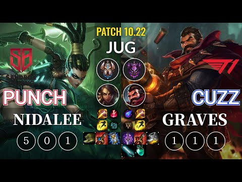 SB Punch Nidalee vs T1 Cuzz Graves Jungle - KR Patch 10.22