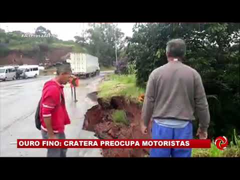 Cratera preocupa motoristas em Ouro Fino