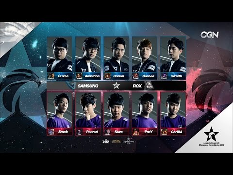 SSG vs ROX Game 1 Highlights - SAMSUNG GALAXY vs ROX TIGERS - LCK Week 9 - SPRING 2016