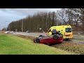 Auto belandt op de kop in buitengebied Oldenzaal