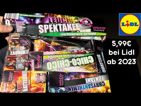 Leuchtspektakel von Weco - 5,99€ bei Lidl ab 2023 - Test bei krasser Silvester-Stimmung - 4K