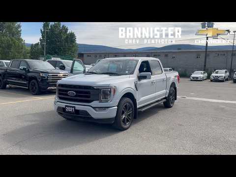 2021 Ford F-150 LARIAT 4WD SuperCrew 5.5' Box in Gray for sale at Bannister Chevrolet Penticton in Penticton, BC