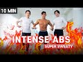 [EN] 10MIN SUPER INTENSE ABS WORKOUT (NO GYM NO STANDING) l 역대급 매운맛 칼로리 폭파 10분 복근 타바타