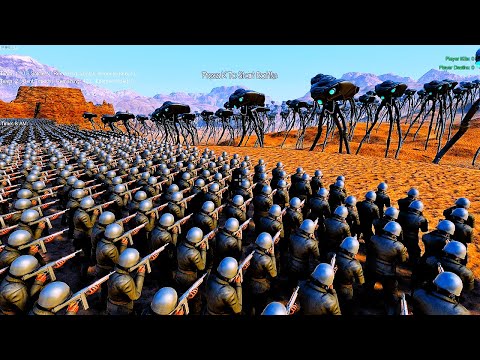 MODERN SOLDIERS to Stop Alien TRIPODS PART 3 - Ultimate Epic Battle Simulator UEBS