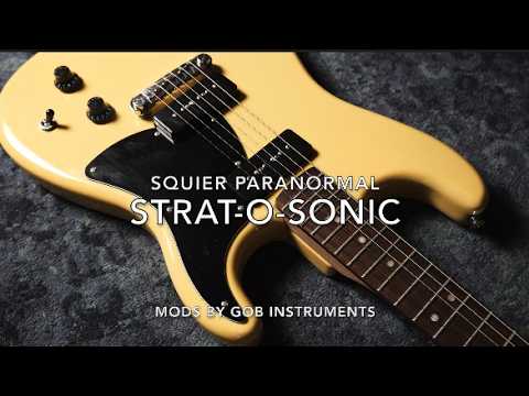 Squier Paranormal Strat-O-Sonic 2023 TV Yellow Vintage Blonde Matching Headstock Bild 8