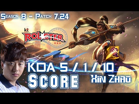 KT Score XIN ZHAO vs JARVAN IV Jungle - Patch 7.24 KR Ranked